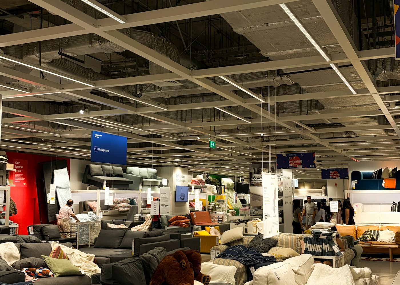 The main showroom floor with seating displayed